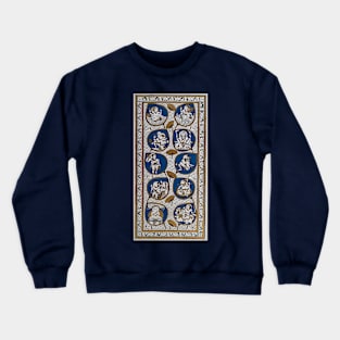 "Dashavtar" vishnu, Buddha, indian folk painting, phad painting Blue and gold Crewneck Sweatshirt